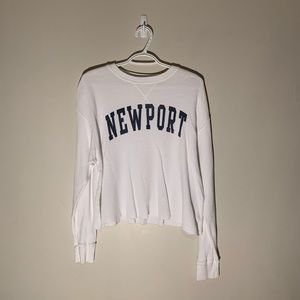 Long sleeve shirt that says Newport